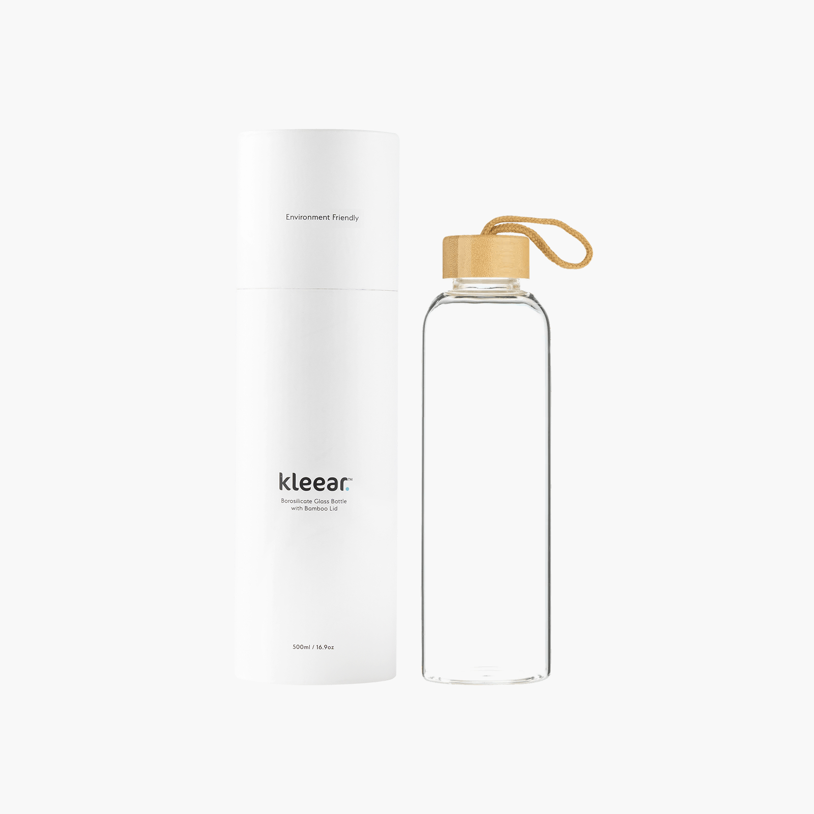 Borosilicate Glass Bottle with Bamboo Lid - 1 Litre